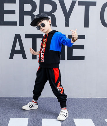 Boys' Spring Suit - Korean Style Long-Sleeved Sports Two-Piece Set