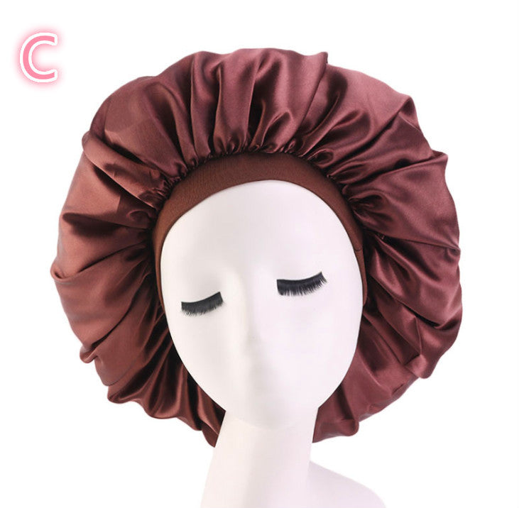 Bonnet de nuit en Satin de soie imprimé beauté