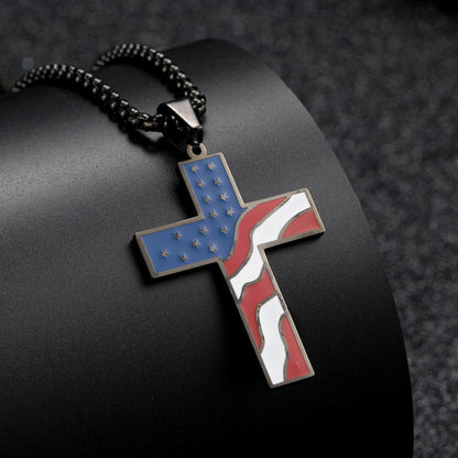 Collier Croix Drapeau