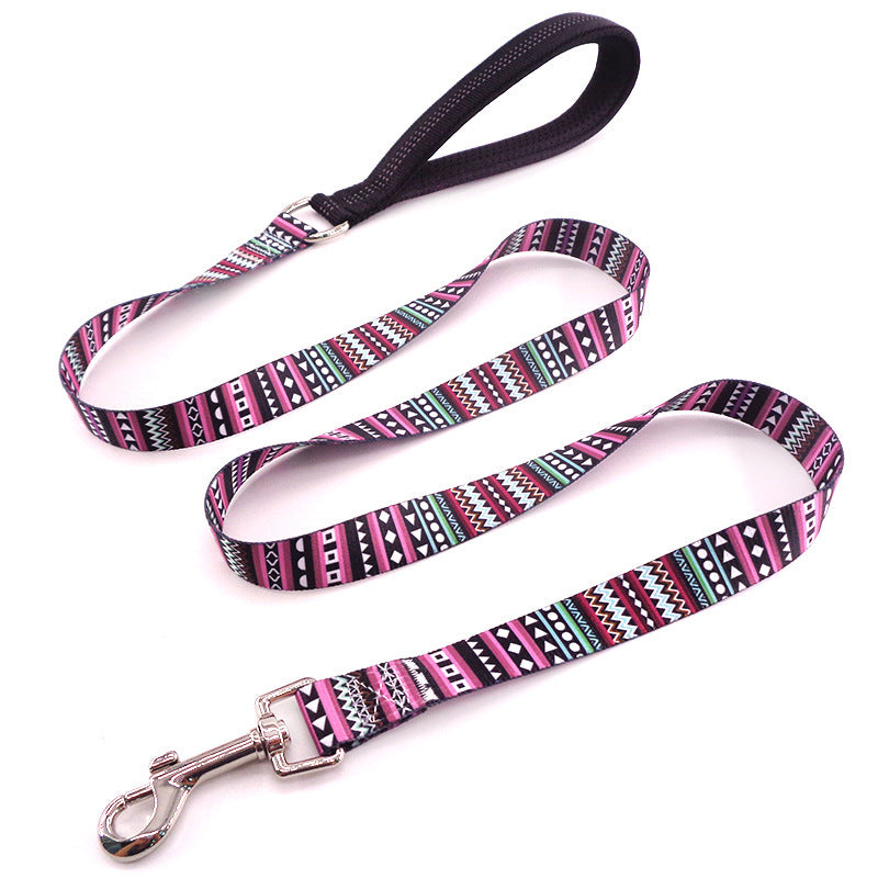 Flower training dog pet supplies printed dog leash