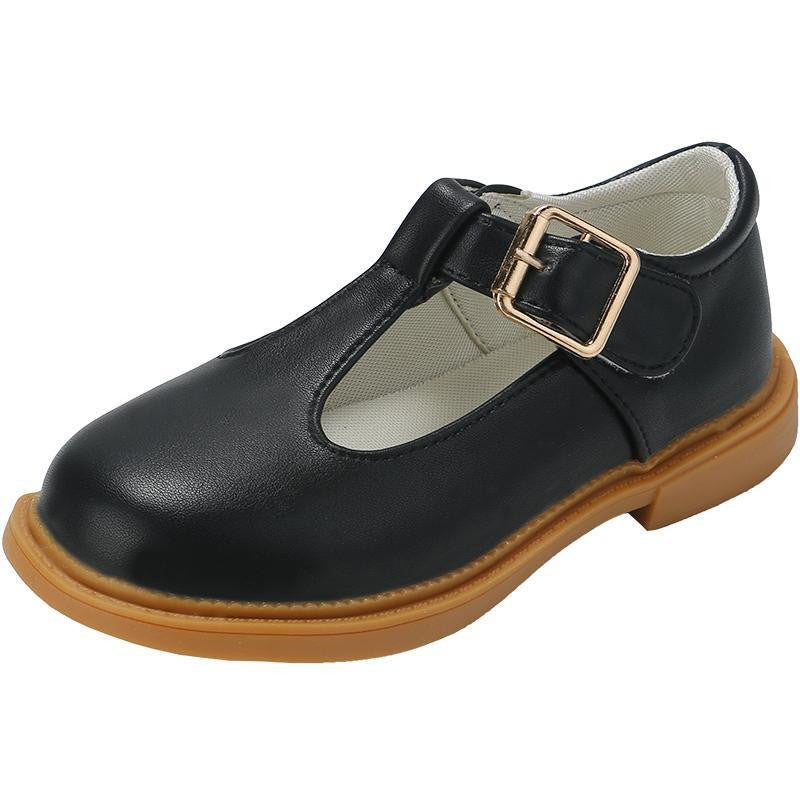 British Student Children Doudou Princess Leather Shoes