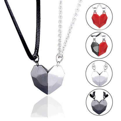 Collier magnétique créatif amour coeur brisé hommes et femmes