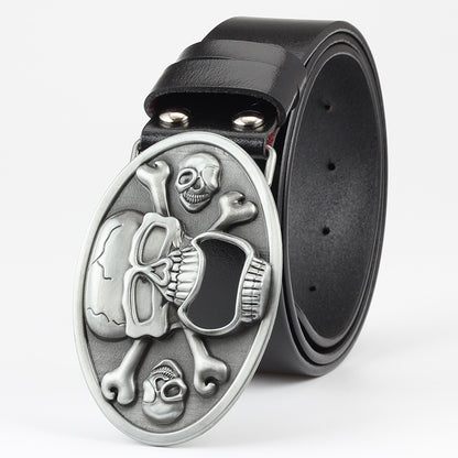 Men's Casual Skull Decorative Belt