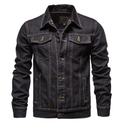 Veste Homme Casual Bleu Revers Jeans Vestes Qualit