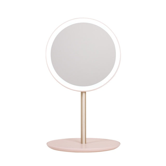 Miroir de maquillage pliable à LED