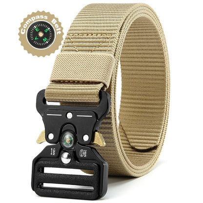 Men's Eye Snake Tactical Compass Belt - Directional Confidence