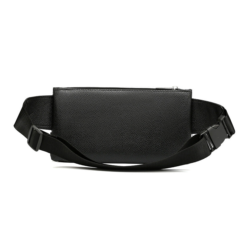 Sac de ceinture classique en cuir PU pour hommes, couleur unie, sac de taille, loisirs de plein air, voyage, sac banane