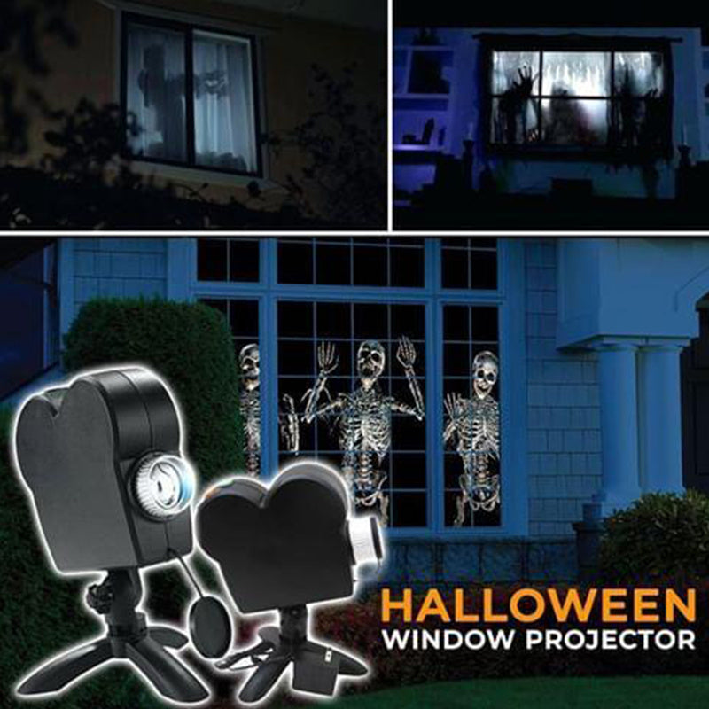 Fönster LED ljus Display Laser Halloween Hem DJ Visa lampa jul Spotlights Projektor Filmer Party Lights USB Rechargeabler