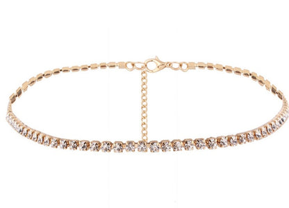 Halsband Short Choker halsband smycken for kvinnor Christmas Crystal Halsband Guld pläterade halsband Silver-pläterad