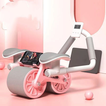 Abdominal Wheel Automatic Rebound AB Roller - Professional Abdominal Wheel Elbow Support for Men and Women - Premium Belly Slimming and Fitness Equipment