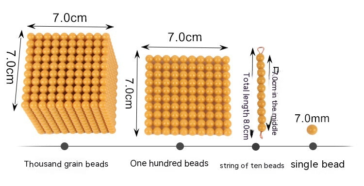 Banque décimale jeux de petite enfance jouet Montessori or perlé