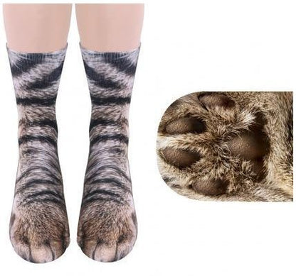 3D Animal Paw Socks Cute Cat Claws Socks Unisex Long Socks