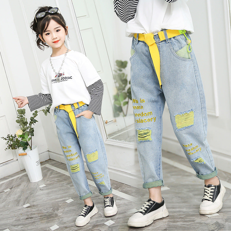 Pantalons de mendiant pour enfants amples au printemps