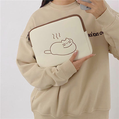 Embroidered Animal Cute Tablet Protective Sleeve Computer Tank Bag