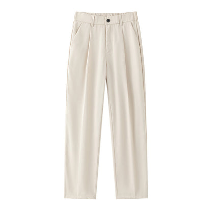 Loose Straight Black Casual Trousers Men