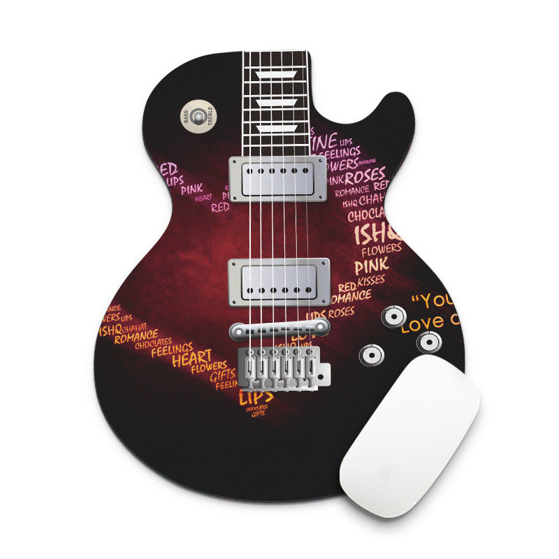 Computer guitar mouse pad