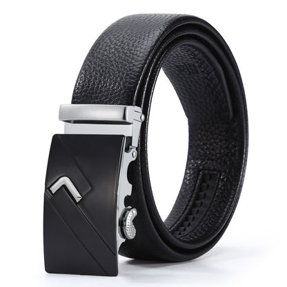 Men's Automatic Leather Buckle Business Belt - Professional Efficiency