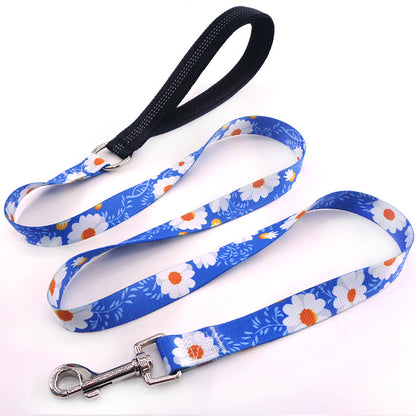 Flower training dog pet supplies printed dog leash