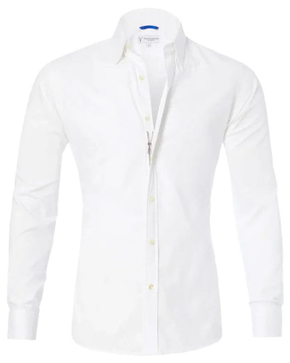 Long Sleeve Zipper Shirt With Button Design Fashion Lapel Tops For Mens Clothing