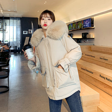 Windbreaker Women's New Winter Coat - Polyester Fiber Long Sleeve Weather Protection