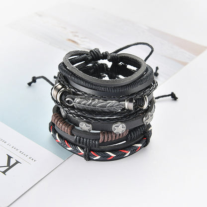 Multilayer Leather Bracelet  For Men