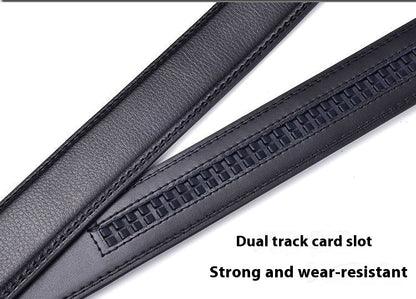 Men's Premium Two-Layer Cowhide Leather Belt Automatic Buckle - Elite Construction