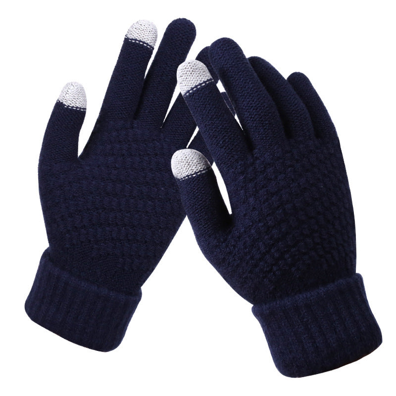 Couple knitted gloves touch screen gloves