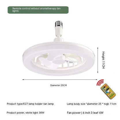 Remote Control E27 Screw Adjustable Light Bedroom Aromatherapy Small Fan Lamp