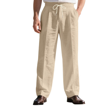 Loose Breathable Linen Leisure Men's Simplicity Trendy Loose Beach Pants