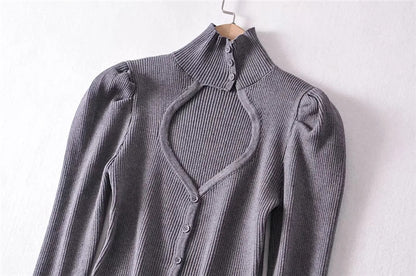 Cardigan femme en maille fine à bas fin 