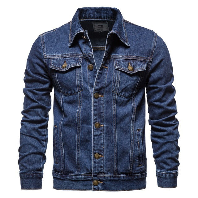 Veste Homme Casual Bleu Revers Jeans Vestes Qualit