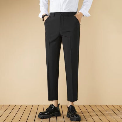 Business Gentleman Straight Casual Cropped Pants Fall