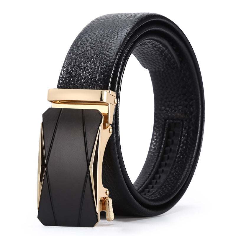 Men's Automatic Leather Buckle Business Belt - Professional Efficiency