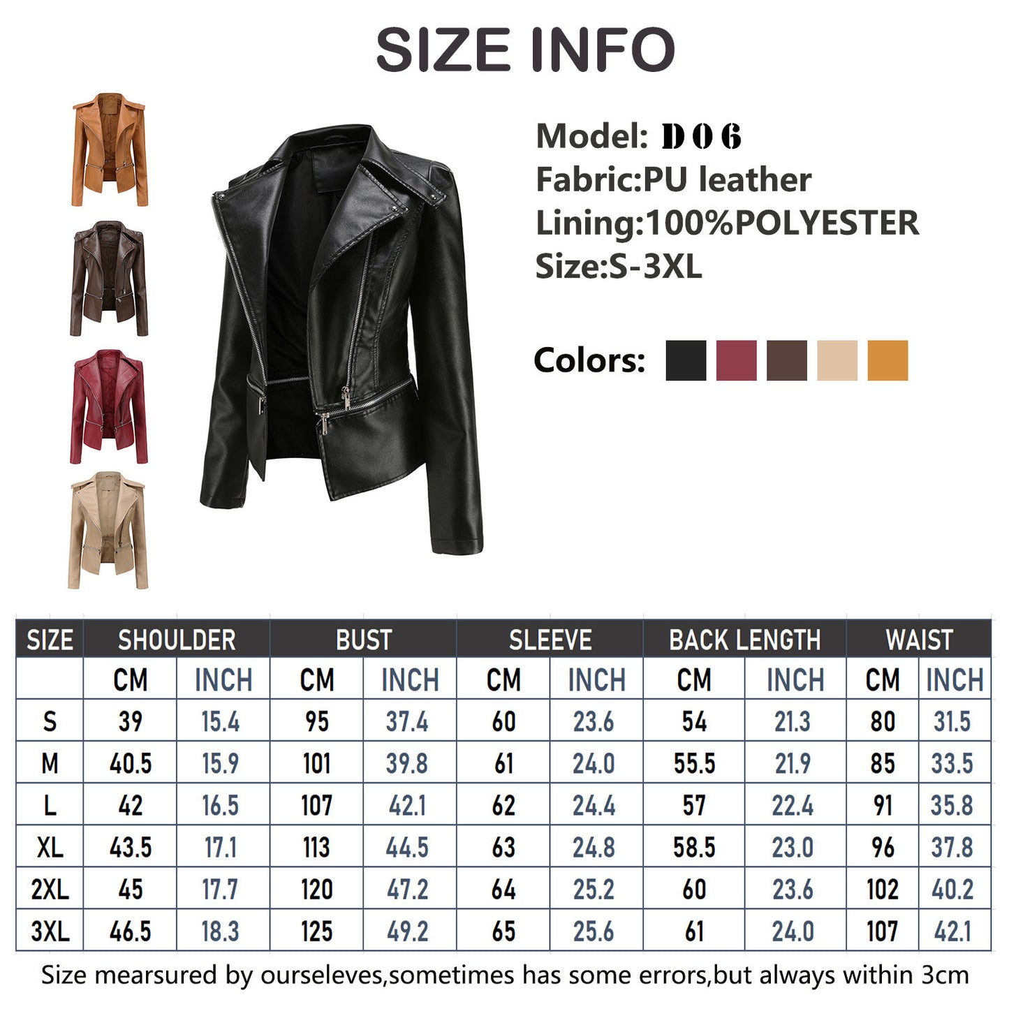 Veste de moto en cuir