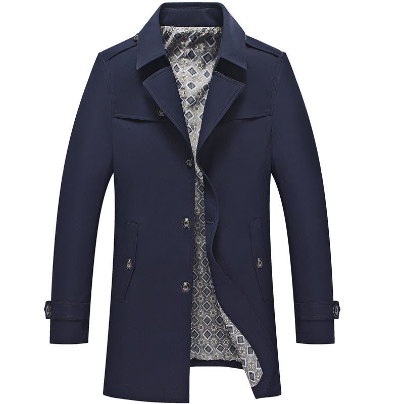 Spring And Autumn Jacket Men's Duster British Style