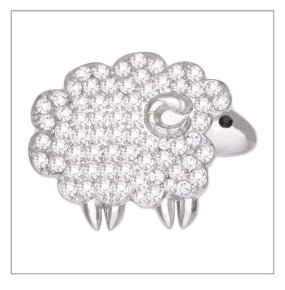 Zodiac Sheep Brooch Brooch Rhinestone Brooch