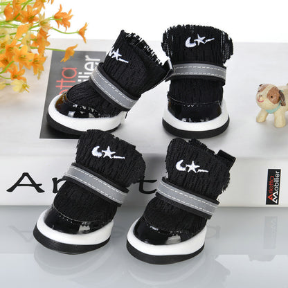 Footless Teddy Small Dog Pet Shoes Soft Bottom Foot Cover