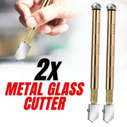 2Pcs Professional Glass Cutter Metal Carbide Precision Anti-Skid Cutting Tools