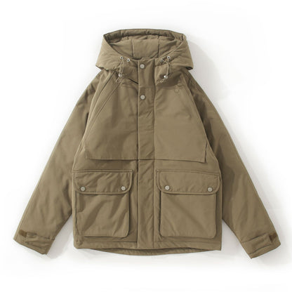 All-match Kort Vit Duck Dun Hood Jacket Herr