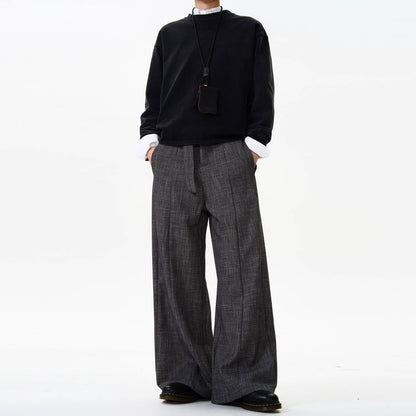 Retro Old Money Style Draping Casual Suit Pants