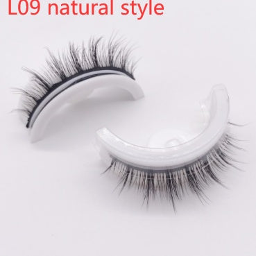 Återanvändbara 3D Mink Lashes naturliga falska ögonfransar Självhäftande falska limmar fria lass Makeup ögonfrans Extens Silk ögonfransar