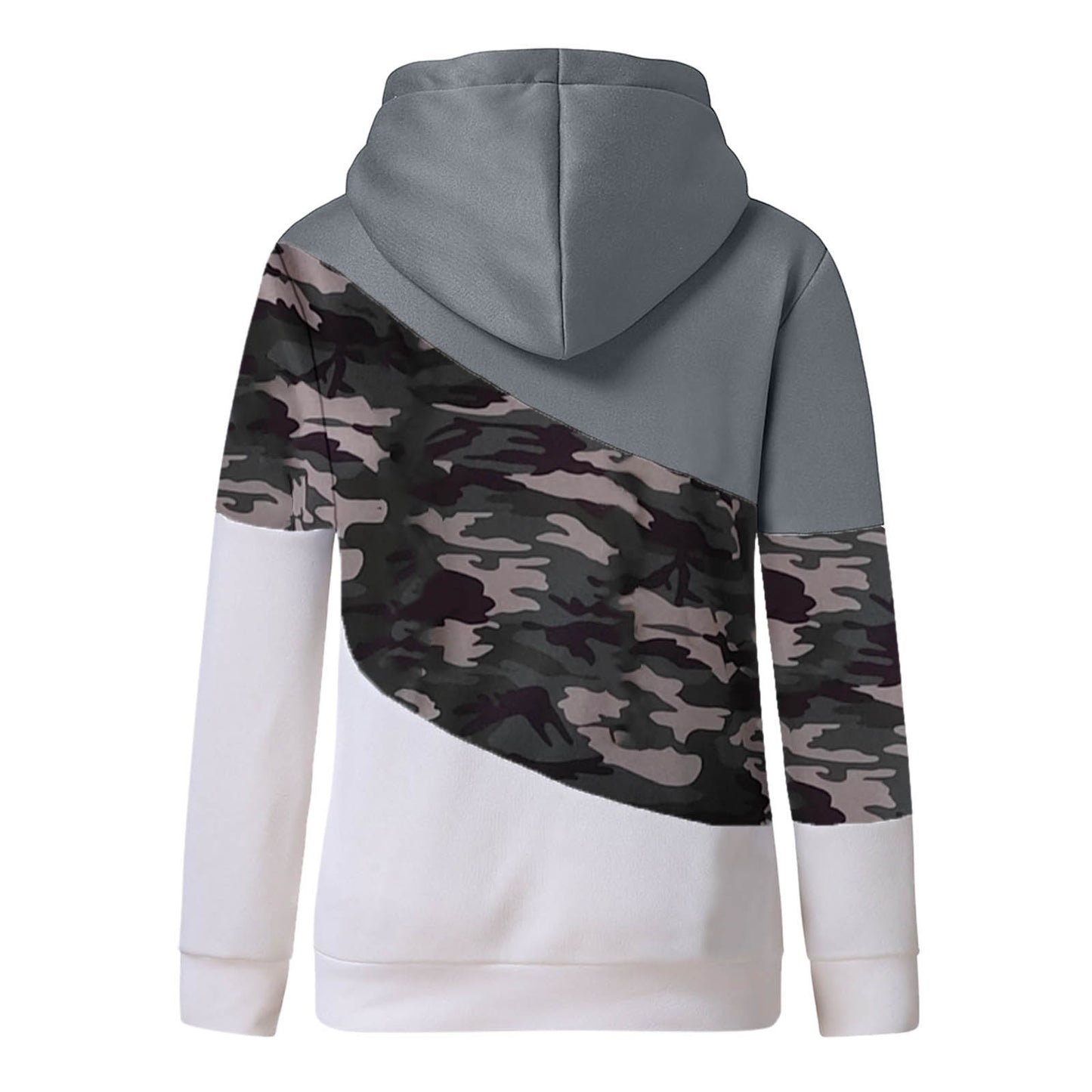 Sweat-shirt à capuche camouflage pour femme