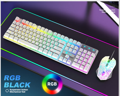 Kuiying T6RGB lysande tangentbord och mus set