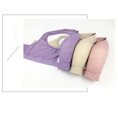 Stor storlek BH Bomull Utan Stålring Sport Bekväm Tunn BH Underkläder Dam