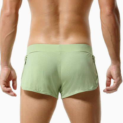 Men's Boxers Built-in Double-size Boxers Breathable Mesh Home Pants