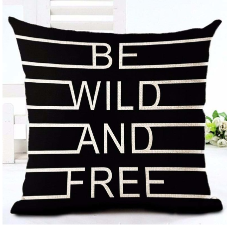 Letter black and white home pillowcase