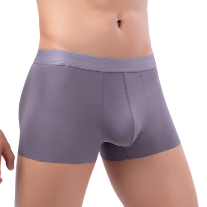 Ice Silk Underwear Herr Casual Cut Boxers Sömlösa Tight Fit Och Bekväma Modal Medelhöga Byxor