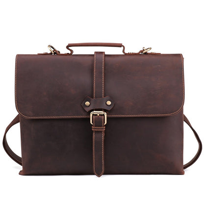 Leather men's briefcase