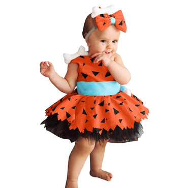 Costume de costume d'Halloween simple en maille pour filles