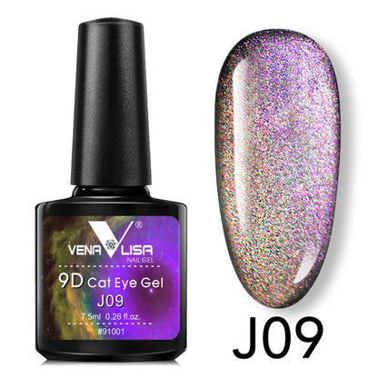 Venalisa 9D Gellack Cat Eye Magic Chameleon Gellack Nagelmanikyr Galaxy Starry Magnetic Multicolor 5ml Nagellack